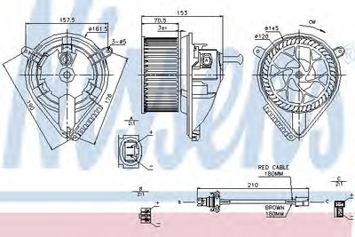 Вент.печки VW LT(96-)2.3 i(+)[OE 0018305608] Nissens (87039)