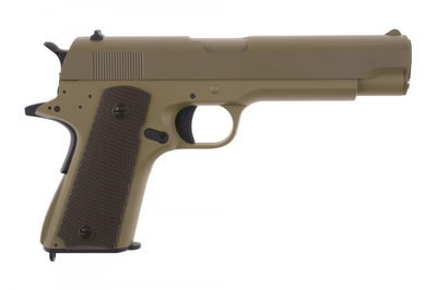 Страйкбольний пістолет Cyma Colt 1911 CM.123 AEP Tan