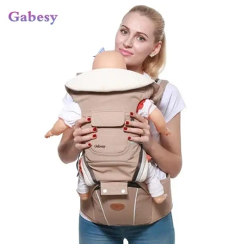 Эрго рюкзак, кенгуру, хип сит, переноска для ребенка Gabesy. От 0 до 3 лет. Бежевый
