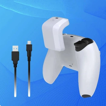 Внешний аккумулятор 1500 мАч для контроллера Sony PlayStation 5 c LED индикатором уровня зарядки, белый (86882750)