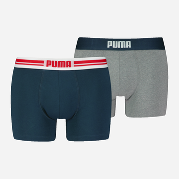 Набор трусов боксеров мужских хлопковых Puma Men Everyday Placed Logo Boxer 2P 93847607 M 2 шт Синий/Серый (8720245590884)