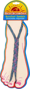 Пляжні сандалі на гумці з бісером Beachcomber Barefoot Sandals (блакитний + рожевий)
