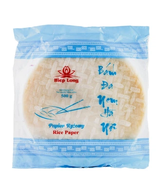 Бумага рисовая для жарки BAN DA NEM HA NOI 76 листов(+/-4шт) 22,5см Hiep Long 500 г