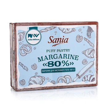 Маргарин Sania 80% для слоёного теста 10 кг