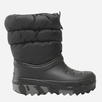 Дитячі зимові чоботи-дутики для дівчинки Crocs Classic Neo Puff Boot K 207684 32-33 Чорні (191448883413)