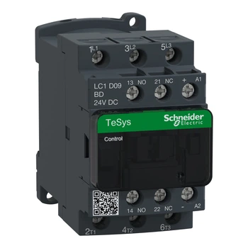 Контактор (пускатель) 9А 24В DC 1NO+1NC ограничитель [LC1D09BD] TeSys Deca Schneider Electric
