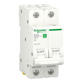 Автоматичний вимикач 2P 6А В Resi9 Schneider Electric R9F02206