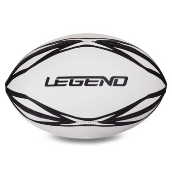 Мяч для регби LEGEND (PVC, р-р, №4, белый-черный) (R-3298)