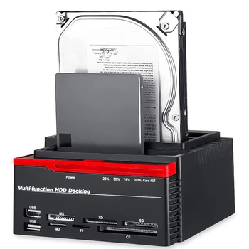 Док станция, внешний карман для жестких дисков WLX-893U, SATA + IDE 2,5"/3,5", поддержка USB 2.0/3.0, встроенный картридер
