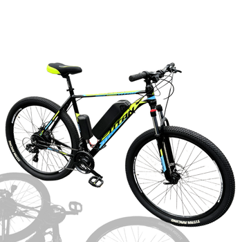 Велосипед с Е-комплектом 27.5" Arena 19" Black-Green рама 500Вт 48в 18Ah запас хода 70 км на рост 175 см LSD-Display