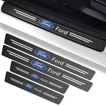 Захисна плівка накладка на пороги для Ford Чорний Карбон 4 шт