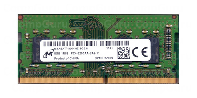 Оперативная память для ноутбука Micron DDR4 8GB 3200MHz SO-DIMM 1Rx8 PC4-3200AA (MTA8ATF1G64НZ-3G2J1)