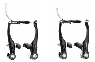 Тормоза велосипеда ободные V-brake Artek LV12DG черные, комплект на 2 колеса