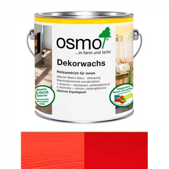 Универсальное цветное масло Osmo Dekorwachs Intensive Tone 3104 красное/прозрачное