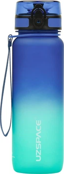 Бутылка для воды UZSPACE Gradient 3053 800 мл Сине зелёная (6955482333341)