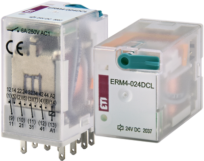 Електромеханічне реле ЕТІ ERM4-024DCL 4p (2473007)