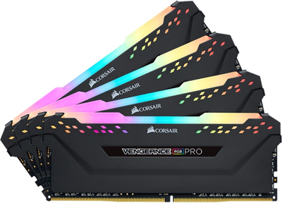 Оперативная память Corsair DDR4-3200 32768MB PC4-25600 (Kit of 4x8192) Vengeance RGB Pro Black (CMW32GX4M4C3200C16)