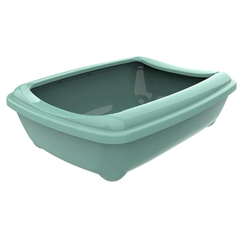Туалет із бортиком лоток для котів Moderna Arist-O-Tray Medium, світло-зелений 43х31х12см