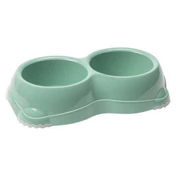Миска для котів і собак Moderna Smarty Bowl подвійна пластикова 2х330мл світло-зелена (H106378)