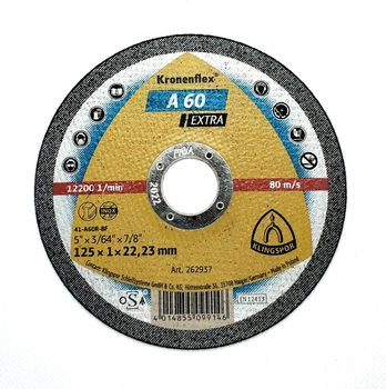 Отрезной диск Klingspor Kronenflex А60 Extra (125х1х22.23 мм) прямой круг по металлу (20972)