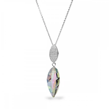 Срібний кулон Spark зі Swarovski Twisted Leaf NCD654020PS
