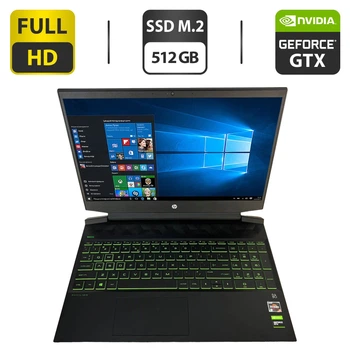 Игровой ноутбук HP Pavilion Gaming 15-ec0051nw / 15.6" (1920x1080) IPS / AMD Ryzen 5 3550H (4 (8) ядра по 2.1 - 3.7 GHz) / 16 GB DDR4 / 512 GB SSD M.2 / nVidia GeForce GTX 1050, 3 GB GDDR5, 96-bit / WebCam / HDMI б/у