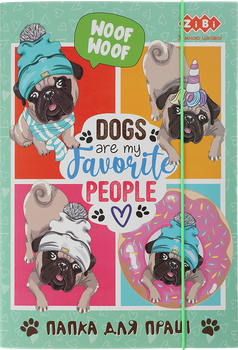 Папка для праці ZiBi Kids Line Lovely Dog А4+ на гумці (ZB.14931)