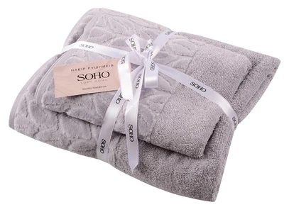 Набор полотенец SOHO Leaves Light Gray 2 шт 50х90+70х140 (50*90+70*140 Leaves Light Gr)