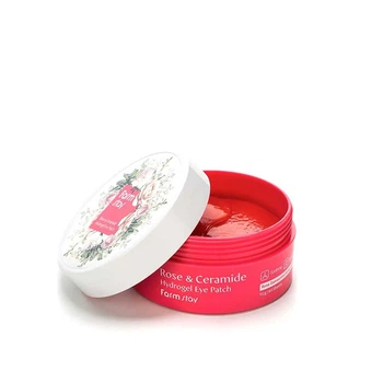 Гидрогелевые патчи под глаза с экстрактом керамидов и роз FarmStay Rose and Ceramide Hydrogel Eye Patch, 60 шт