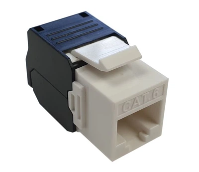 Модуль Keystone RJ-45, UTP, сat.6, узкий, неэкранированный, 180° безинструментальный черный