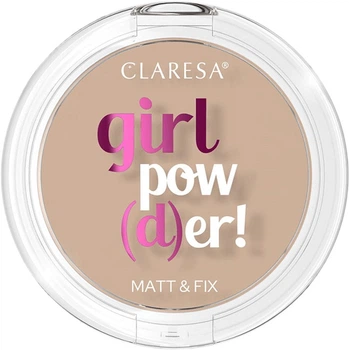 Пудра для лица Claresa компактная с естественным матовым эффектом Girl Powder тон 03 Sunkissed 12 г (5903819801613)