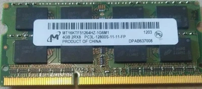 Оперативная память для ноутбука Micron SO-DIMM DDR3L 4GB 1600MHz PC3L-12800 2Rx8 Б/У