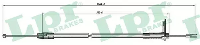 Трос ручного тормоза MERCEDES-BENZ VANEO, LPR (C0415B)