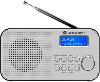 Радіоприймач GoGEN DAB 300 N Сріблястий (GOG-DAB300N)