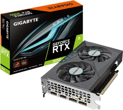 Видеокарта GF RTX 3050 6GB GDDR6 WindForce OC Gigabyte (DLTT)