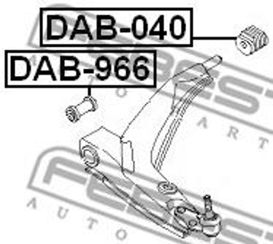 Сайлентблок задній переднього важеля Febest (DAB040)