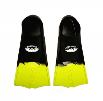 Короткие ласты с закрытой пяткой для тренировок в бассейне SWIM-N-STAR 11422 размер 36-38 черный-салатовый