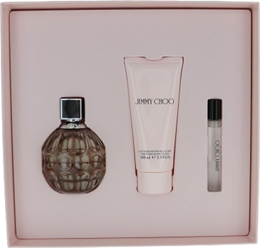 Zestaw prezentowy damski Jimmy Choo Balsam do ciała 100 ml + Woda perfumowana 100 ml + Woda perfumowana 7.5 ml (3386460139809)