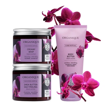 Набор натуральной косметики Black Orchid - Пенка для Мытья, Пилинг и Масло для Тела 185026