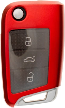 Чехол для автоключа LaManche Volkswagen / Skoda / Seat Red (VW-B02T_rd)
