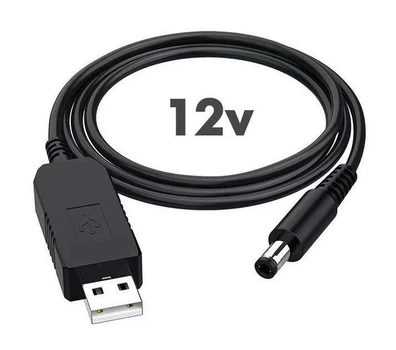 Кабель для роутера USB DC від павербанк з підвищувачем напруги до 12V 2.1x5.5mm