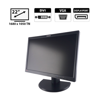 Монитор Lenovo ThinkVision LT2252p / 22" (1680x1050) TN / DVI, VGA, DisplayPort б/у