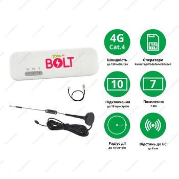 4G WIFI интернет комплект в авто модем bolt hiLink E8372 + автомобильная антенна 7 Дб