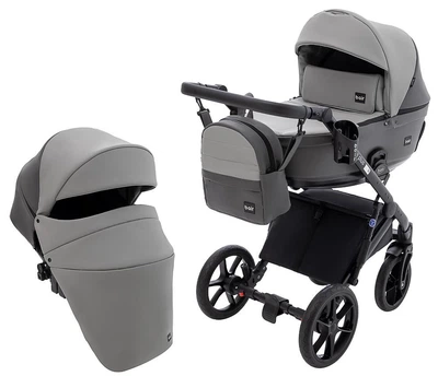 Коляска 2 в 1 Bair Kiwi Plus ECO BKP-21/15 сірий/графіт