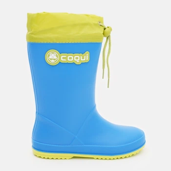 Детские резиновые сапоги для мальчика Coqui Rainy Collar 8509-100-4713 34 Сине-желтые (8595662035160)