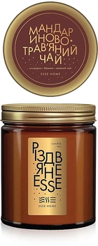 Парфюмированная свеча Рождественское Esse "Мандариново-травяной чай" - Esse Christmas Esse 120g (1288661-149120)