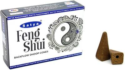 Стелющиеся дымные благовония конусы "Фэншуй" - Satya Feng Shui Backflow Dhoop Cones 10шт (1333975-6331754)