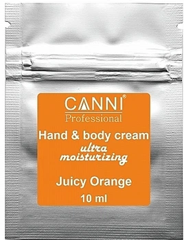 Крем ультразволожуючий для рук та тіла "Соковитий апельсин" - Canni Hand & Body Cream (саше) 10ml (1321269-3286475)