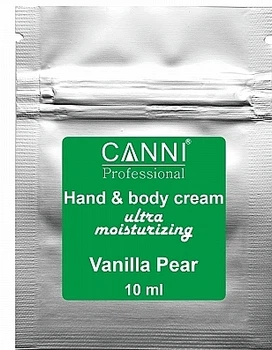 Крем ультразволожуючий для рук та тіла "Ванільна груша" - Canni Hand & Body Cream (саші) 10ml (1321263-3286483)