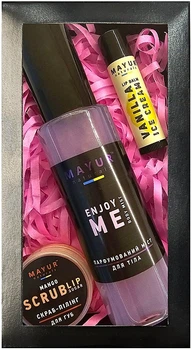 Набор по уходу за лицом и телом "Наслаждение, манго и ваниль" - Mayur (b/spray/100ml + lip/balm/5g + lip/scrab/15g) (1284100-148312)